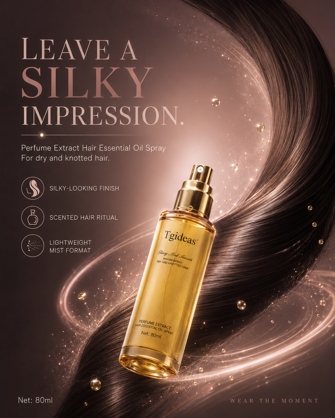 Tgideas Hair Oil Spray | Lightweight Daily Nourishing Hair Mist