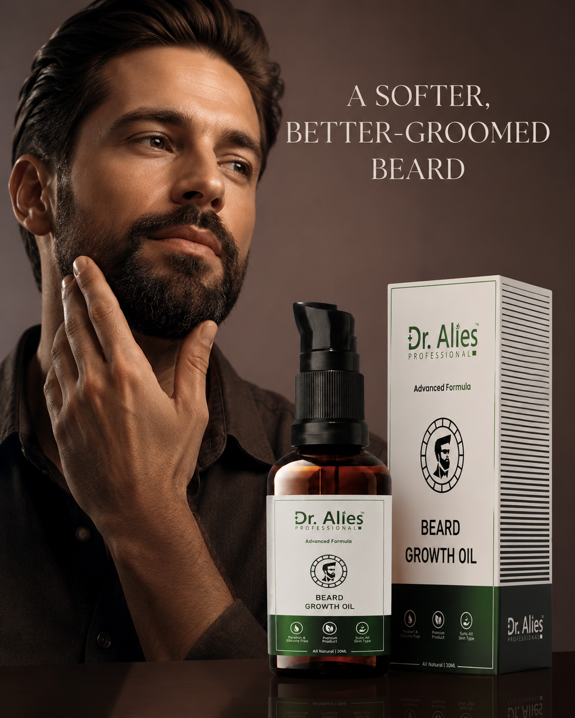 Dr. Alies softer better-groomed beard
