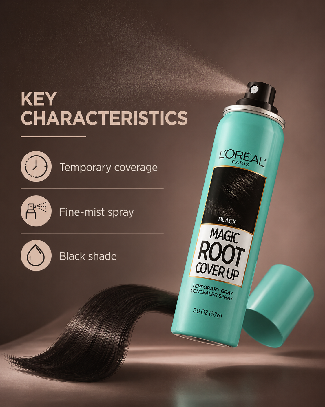 L'Oréal Paris Magic Retouch Instant Root Concealer Spray | Temporary Grey Root Cover