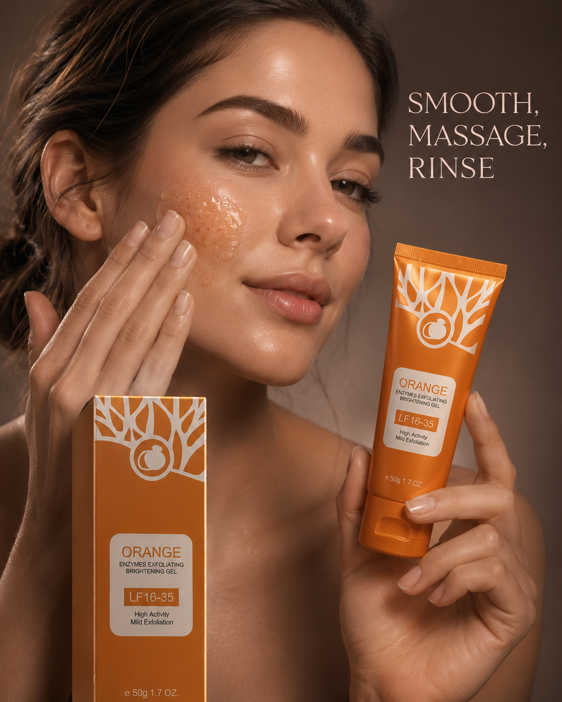 Orange gel smooth massage and rinse