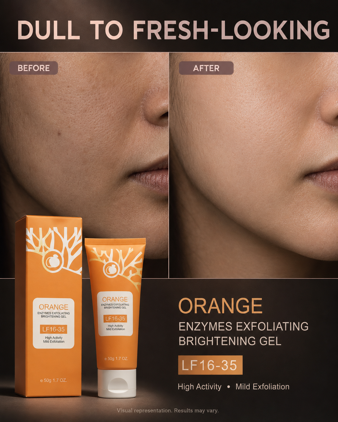 Orange Enzyme Exfoliating Brightening Gel 50g | Mild Facial Peeling Gel