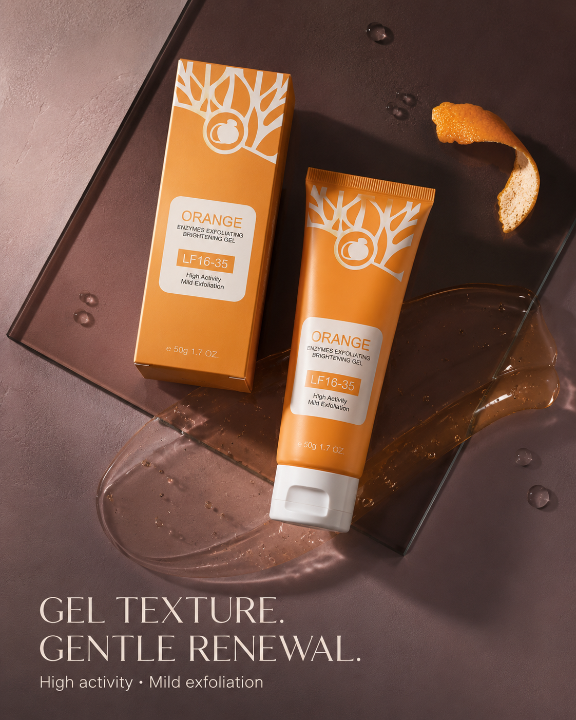 Orange Enzyme Exfoliating Brightening Gel 50g | Mild Facial Peeling Gel