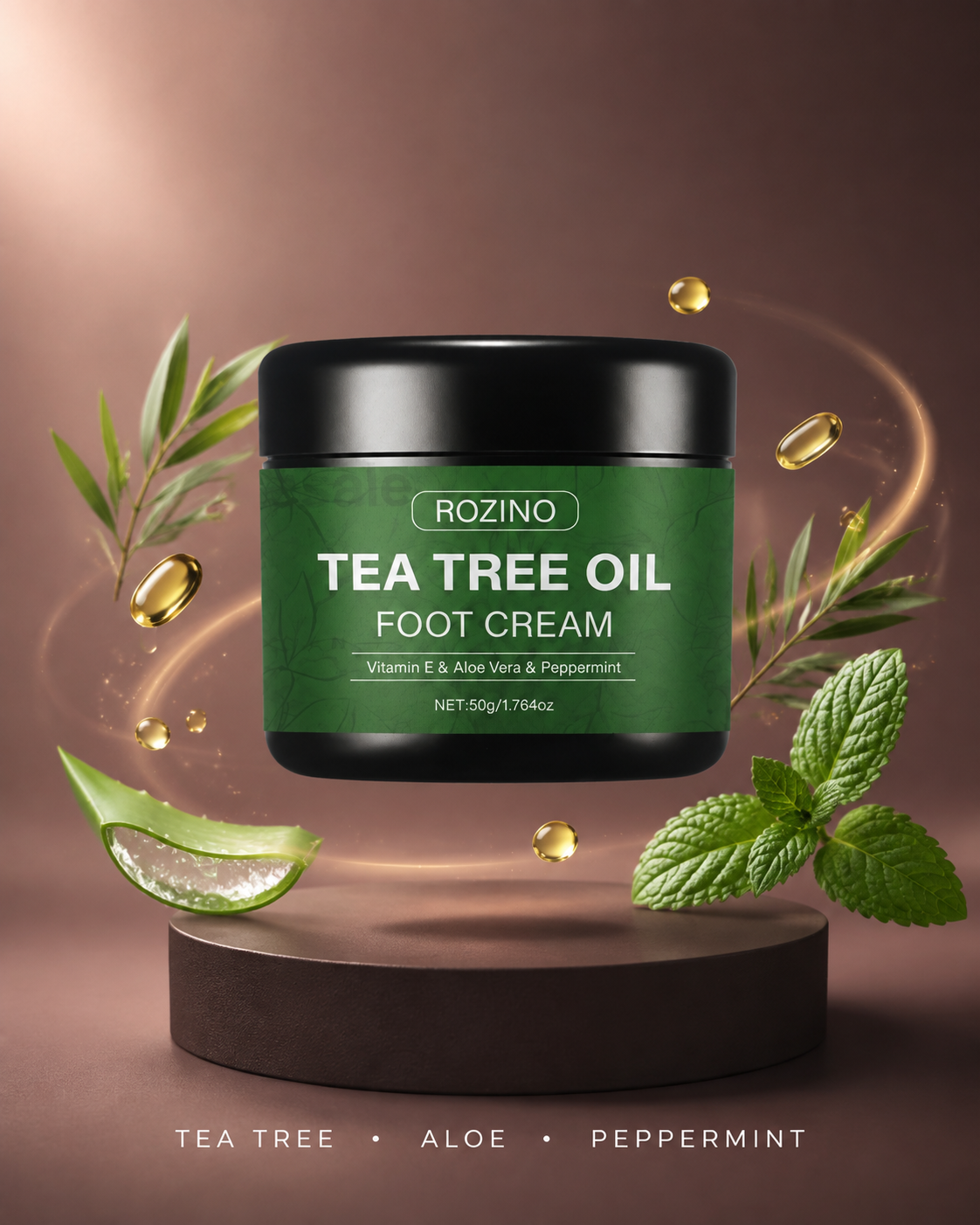 Rozino tea tree aloe peppermint ingredients