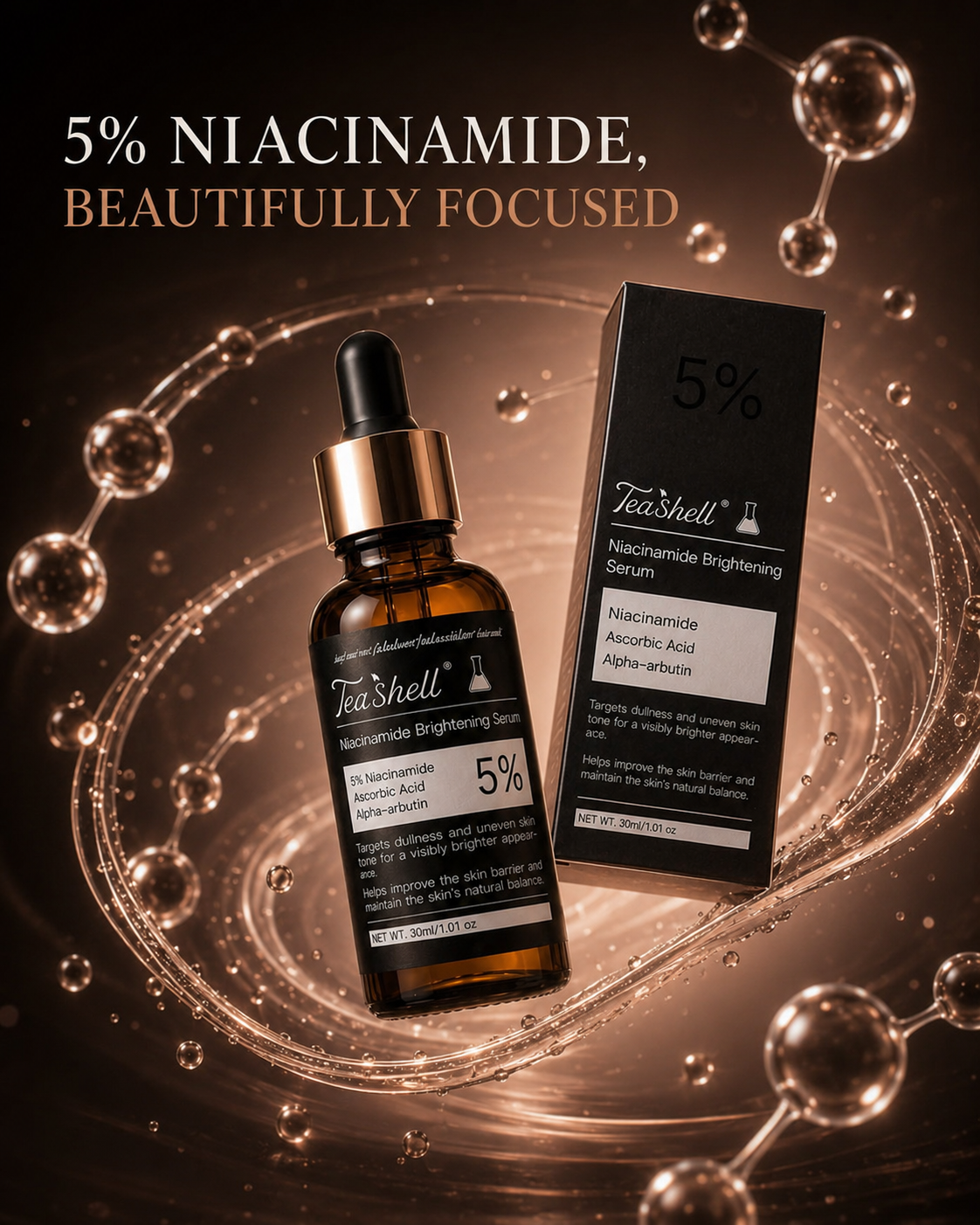 TeaShell 5 percent niacinamide formula